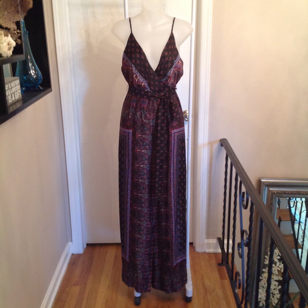 NWOT Free People Wide Leg Pants Patterned Boho Jumpsuit 4